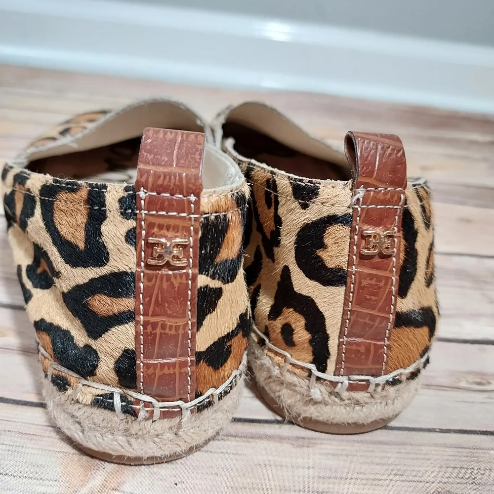 Sam Edelman Khloe calf hair leopard espadrilles 8.5